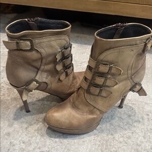 Italian Leather Stylish Brown Ankle Boots